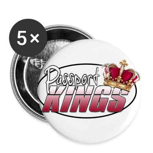 Passportkings white shirt design - Buttons large 2.2'' (5-pack)