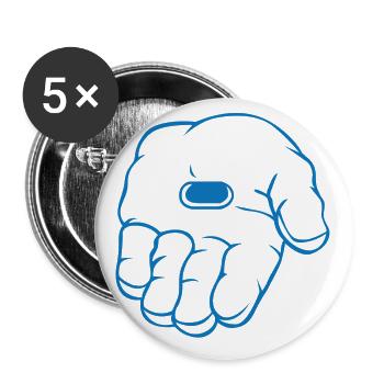 Blue pill - Buttons large 2.2'' (5-pack) - white