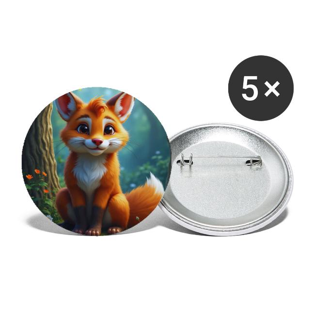 Magical fantasy fox in enchanted forest scene