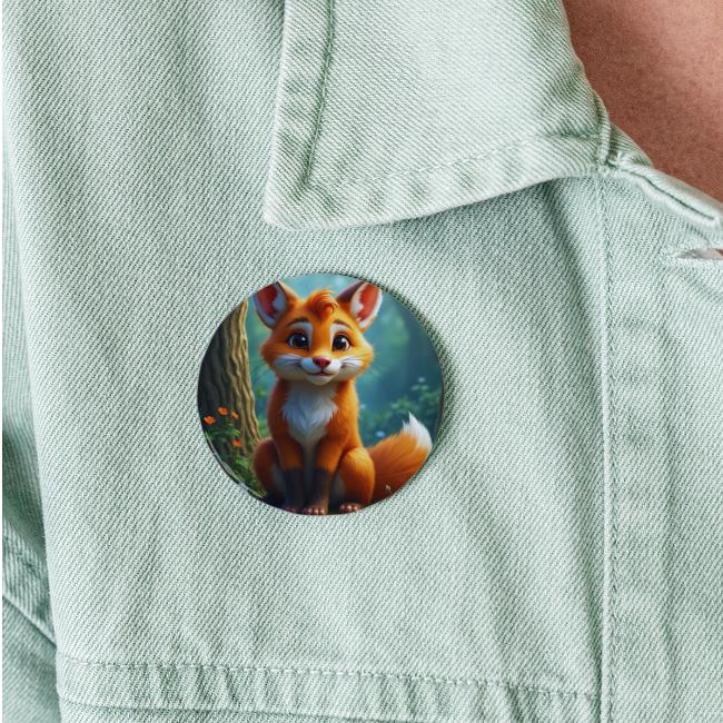Magical fantasy fox in enchanted forest scene