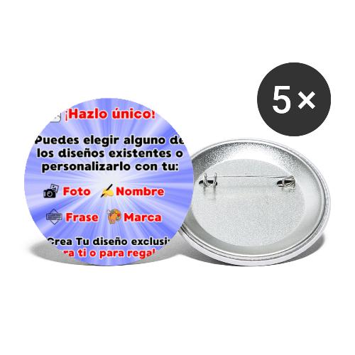Personalized Souvenirs with Photo, Phrase, Design - Buttons large 2.2'' (5-pack)