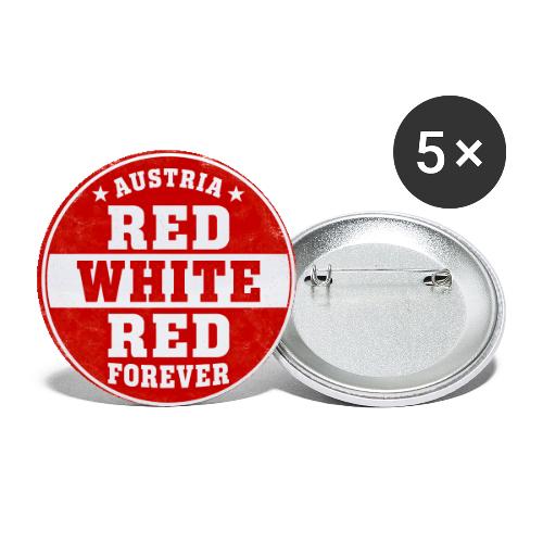 Austria Fan Shirt — Red White Red Forever - Buttons large 2.2'' (5-pack)