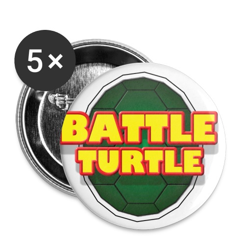 Battle Turtle Logo - Buttons large 2.2'' (5-pack)