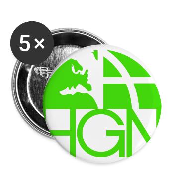 HGN Logo - Buttons large 2.2'' (5-pack) - white
