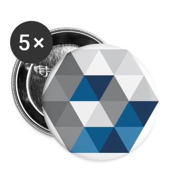 Abstract Diamond - Buttons large 2.2'' (5-pack) - white