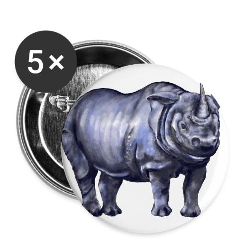 One horned rhino - Buttons large 2.2'' (5-pack)