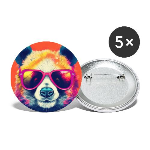 Panda in Pink Sunglasses - Buttons large 2.2'' (5-pack)