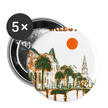 Charleston_ South Carolina - Buttons large 2.2'' (5-pack) - white
