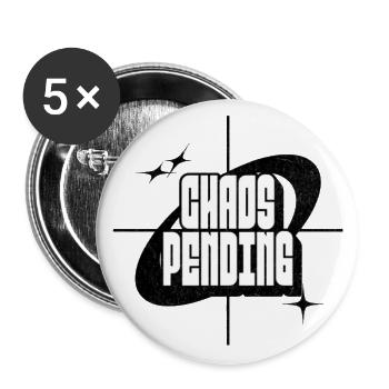 Chaos Pending Cosmic Space Logo - Buttons large 2.2'' (5-pack) - white