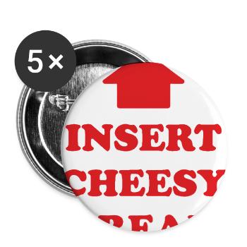 Insert Cheesy Bread Shirt - Buttons large 2.2'' (5-pack) - white