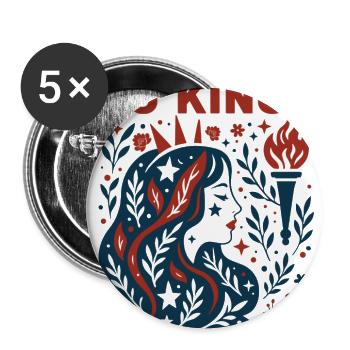 No-Kings-In-America - Buttons large 2.2'' (5-pack) - white