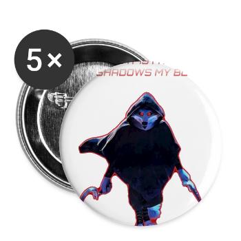 Mystic Wolf Assassin Shadow Blade Glitch Art - Buttons large 2.2'' (5-pack) - white