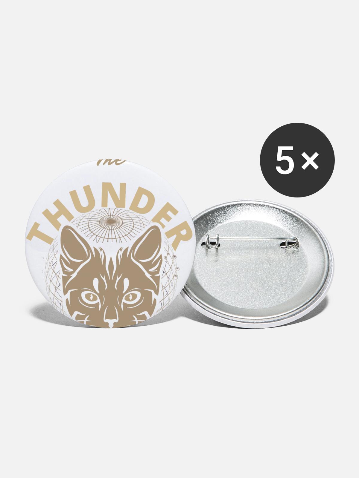 Solar Feline Emblem - Buttons large 2.2'' (5-pack) - white