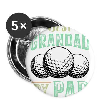 Best Grandad By Par Golf Lover Tee - Buttons large 2.2'' (5-pack) - white