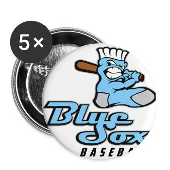 Blue Sock Mascot Baseball Logo - Buttons large 2.2'' (5-pack) - white