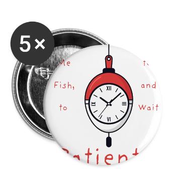 Grandpa Taught Me to Fish - Buttons large 2.2'' (5-pack) - white