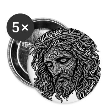 Christ Disciples  - Buttons large 2.2'' (5-pack) - white