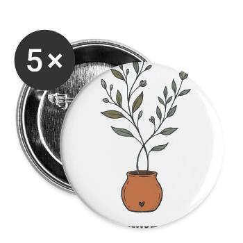 Raised with Love Plant Pot - Buttons large 2.2'' (5-pack) - white