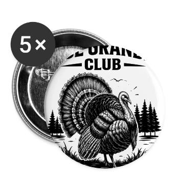 Cool Grandpa Club Turkey - Buttons large 2.2'' (5-pack) - white