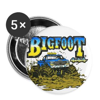 Classic BIGFOOT In The Mud - Buttons large 2.2'' (5-pack) - white