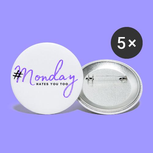 #Monday bright - Buttons large 2.2'' (5-pack)
