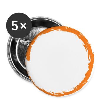 Orange Circle - Buttons large 2.2'' (5-pack) - white