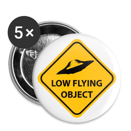 UFO Road Sign - Buttons large 2.2'' (5-pack)