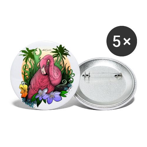 Flamingo - Buttons large 2.2'' (5-pack)