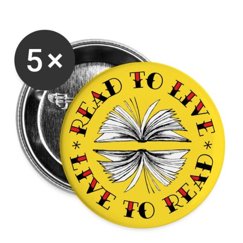 Read to Live/Live to Read Tattoo - Buttons large 2.2'' (5-pack)