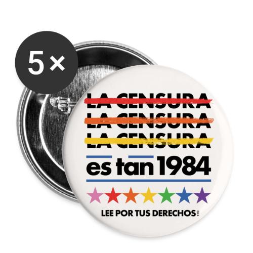 Censorship Is So 1984 (Rainbow/Spanish) - Buttons large 2.2'' (5-pack)