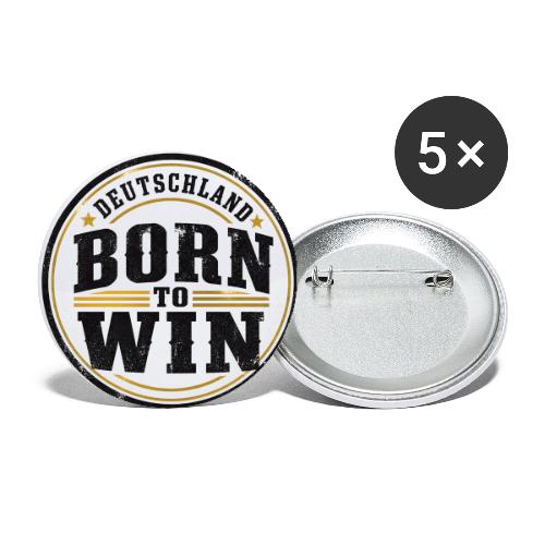 Germany Soccer Watch Party Shirt — Born To Win - Buttons large 2.2'' (5-pack)
