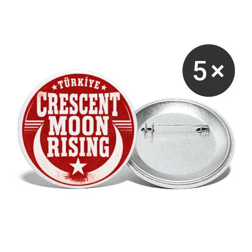 Turkiye Watch Party Shirt — Crescent Moon - Buttons large 2.2'' (5-pack)