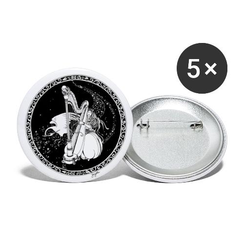 Celestial Harpist - Buttons large 2.2'' (5-pack)