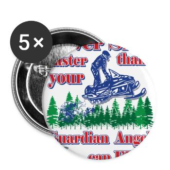 Guardian Angel Snowride - Buttons large 2.2'' (5-pack) - white