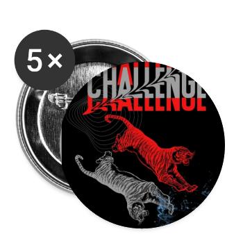 CHALLENGE RAD TIGER - Buttons large 2.2'' (5-pack) - white