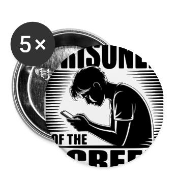 Prisoner of the Screen Illustration - Buttons large 2.2'' (5-pack) - white