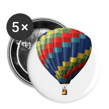 Colorblock Balloon Skyprint - Buttons large 2.2'' (5-pack) - white