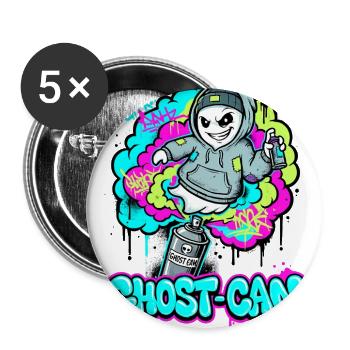 Ghost-Can Graffiti Hoodie - Buttons large 2.2'' (5-pack) - white