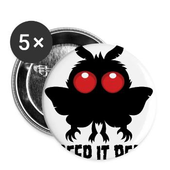 Creep It Real Mysterious Mothman Cryptid - Buttons large 2.2'' (5-pack) - white