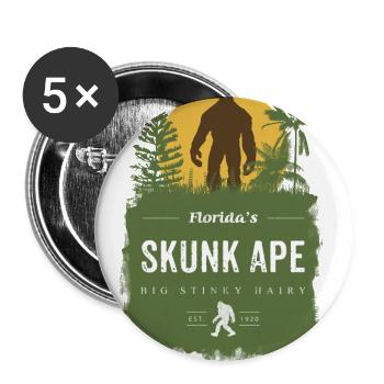 Florida Skunk Ape Vintage Logo - Buttons large 2.2'' (5-pack) - white