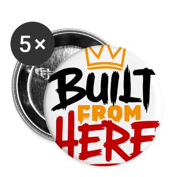 Built From Here Expression Of Pride & Authenticity - Buttons large 2.2'' (5-pack) - white