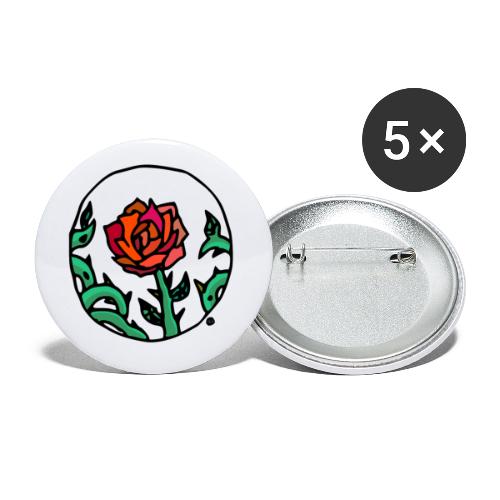 Rose Cameo - Buttons large 2.2'' (5-pack)