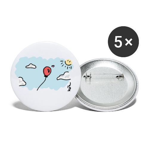Balloon in Love - Buttons large 2.2'' (5-pack)