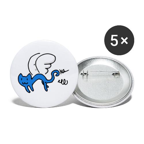 Flying Kitty - Buttons large 2.2'' (5-pack)