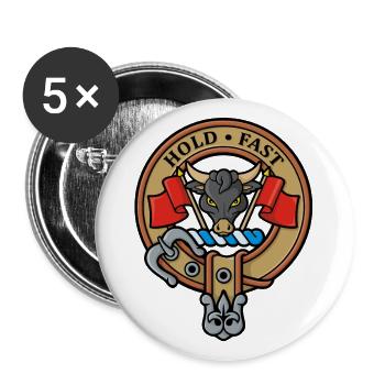 Clan MacLeod Crest - Buttons large 2.2'' (5-pack) - white