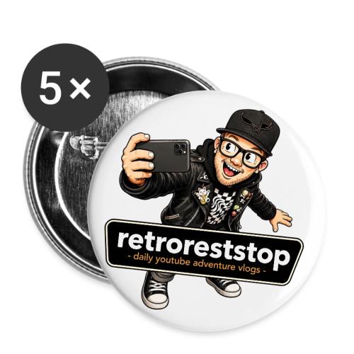 Retro Rest Stop Cartoon Logo - Buttons large 2.2'' (5-pack)
