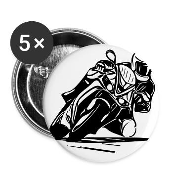 Vector Racing Driver Motor Motorsport - Buttons large 2.2'' (5-pack) - white