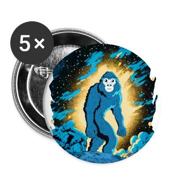 Funny Retro Bigfoot in the Wild - Buttons large 2.2'' (5-pack) - white