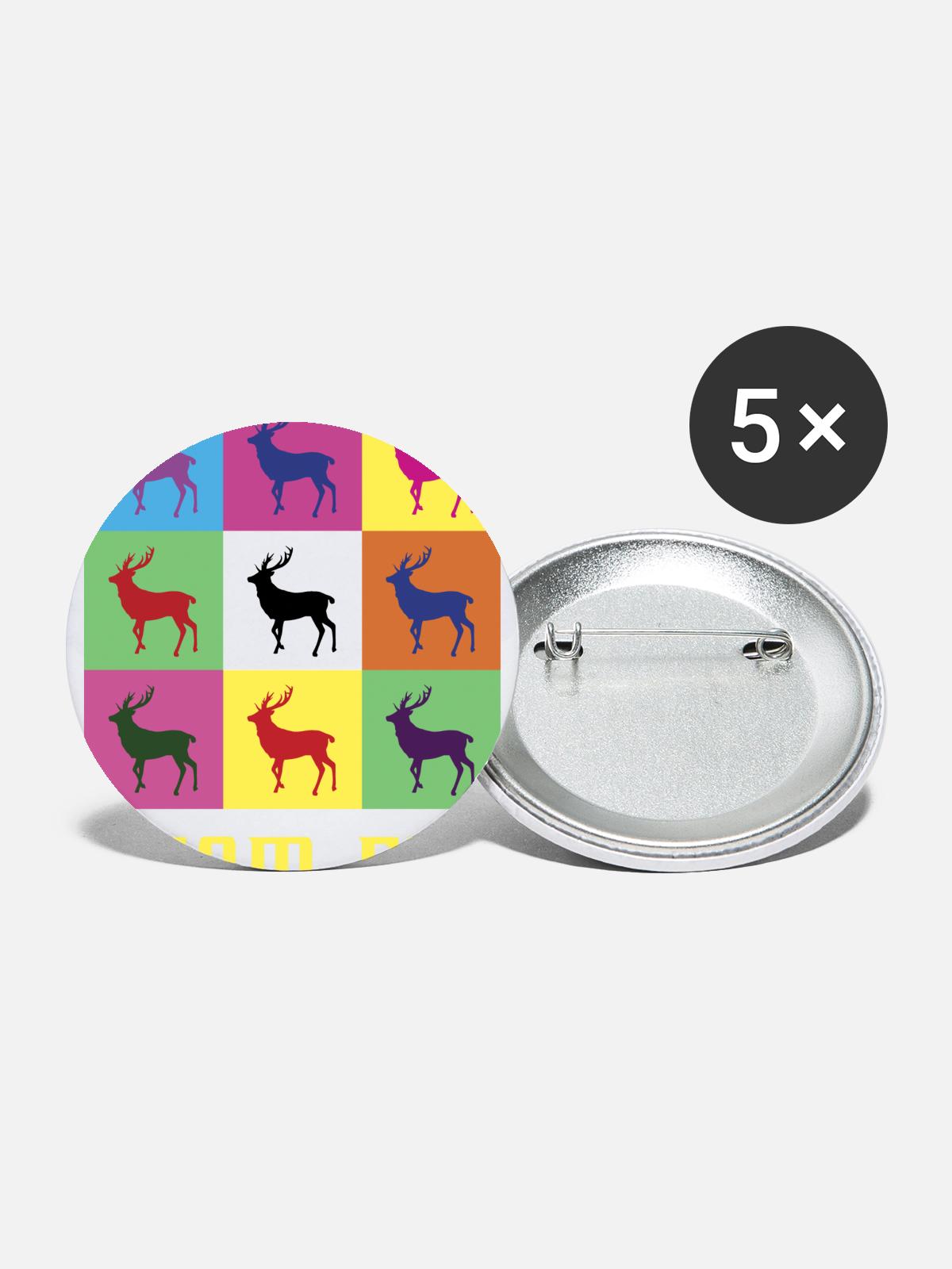 Team Elk - Buttons large 2.2'' (5-pack) - white
