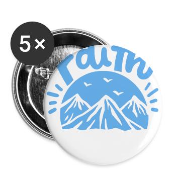Christian Faith Religious - Buttons large 2.2'' (5-pack) - white